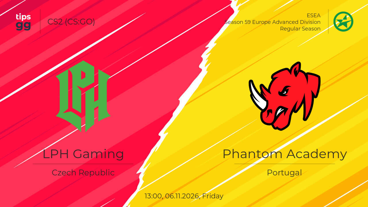 LPH Gaming vs Phantom Academy 20.10.2026 at ESEA Season 59 Europe ...