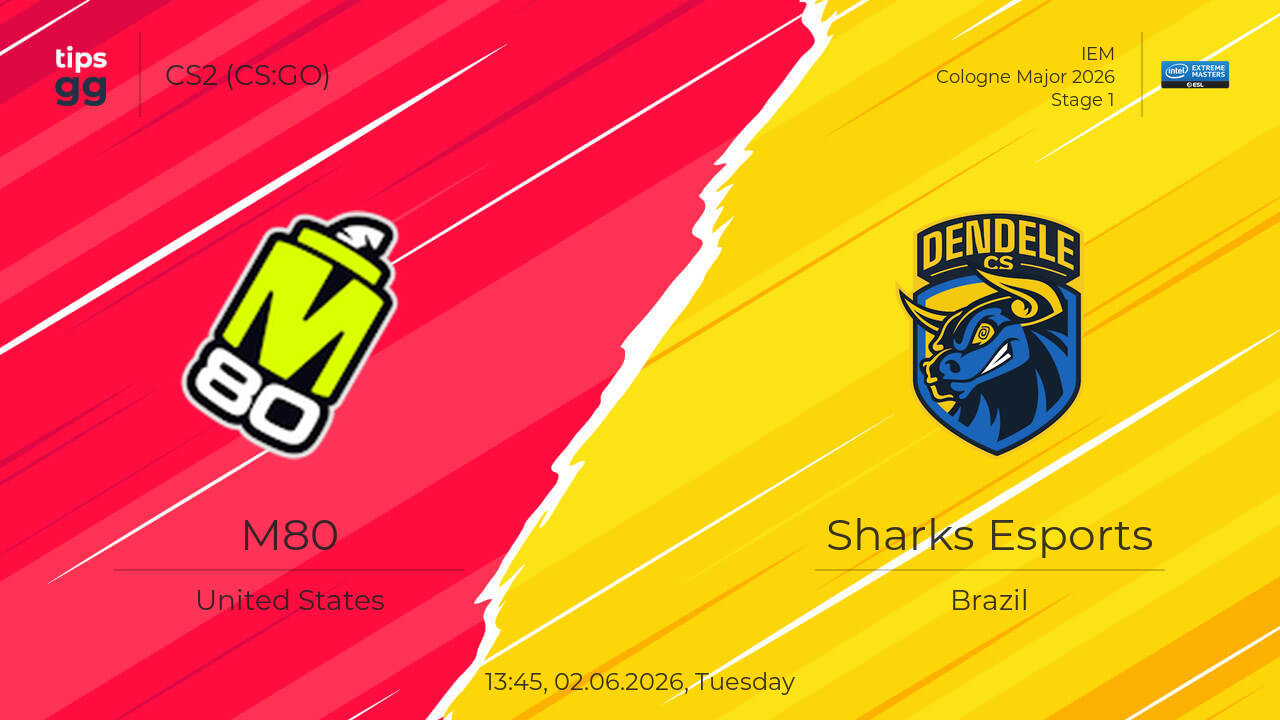 M80 vs Sharks Esports 02.06.2026 at IEM Cologne Major 2026 | CS2 (CS:GO ...