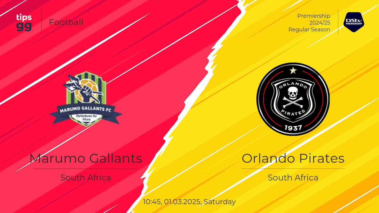 Where to Watch Marumo Gallants vs Orlando Pirates 28.02.2025 | Tips.GG