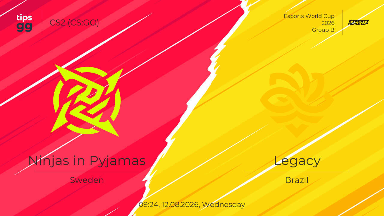 Ninjas in Pyjamas vs Legacy 12.08.2026 at Esports World Cup 2026 | CS2 ...