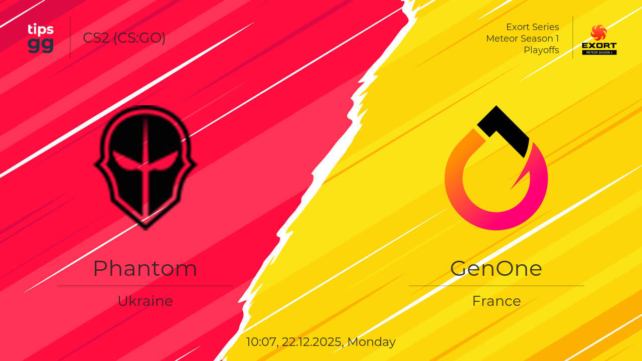 Phantom vs GenOne 22.12.2025 at Exort Series Meteor Season 1 | CS2 (CS ...