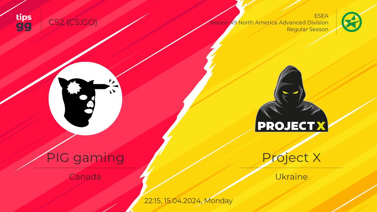PIG gaming vs Project X 16.04.2024 at ESEA Season 49 North America ...