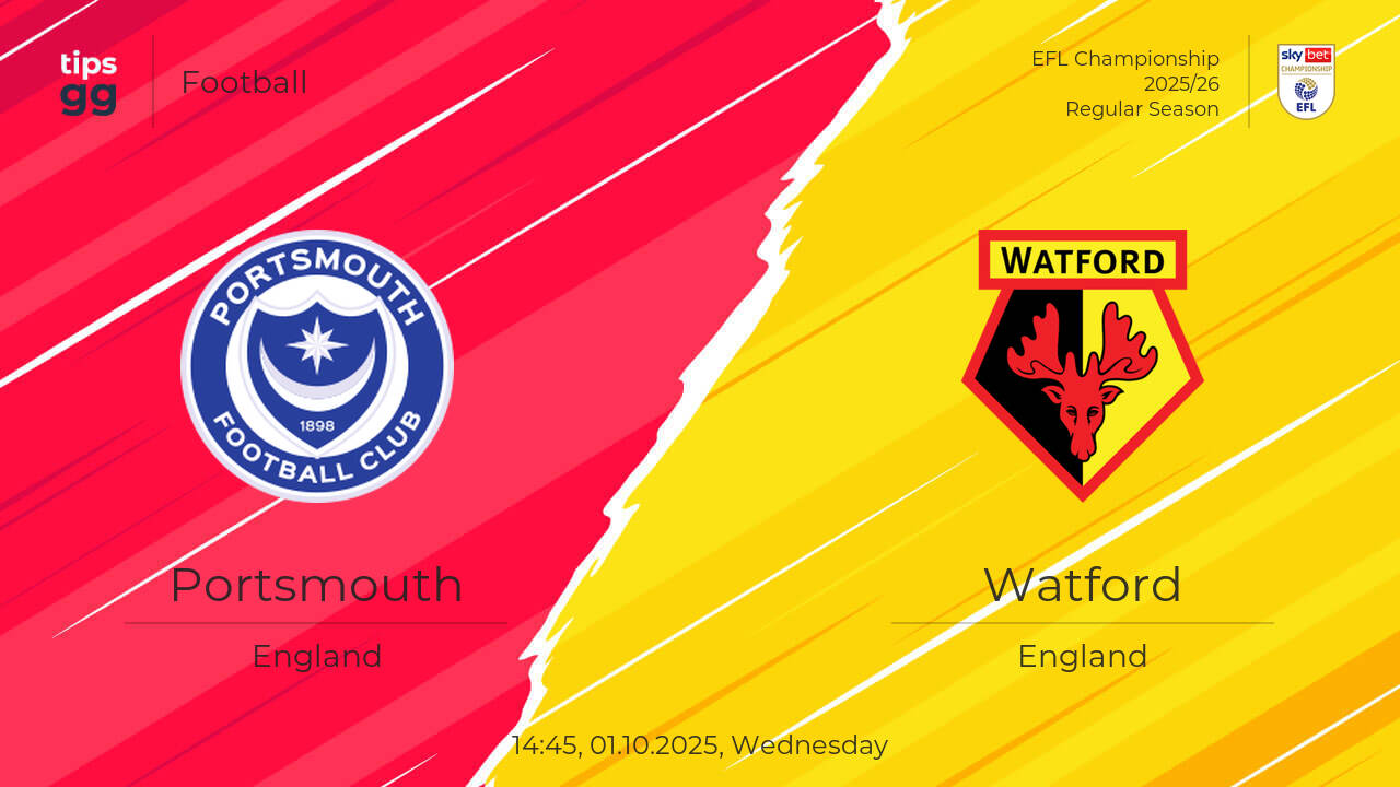 Portsmouth vs Watford Prediction 01.10.2025 | Tips.GG