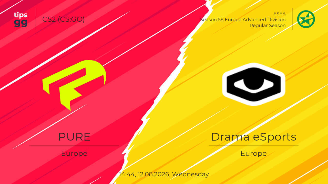 PURE vs Drama eSports 12.08.2026 at ESEA Season 58 Europe Advanced ...