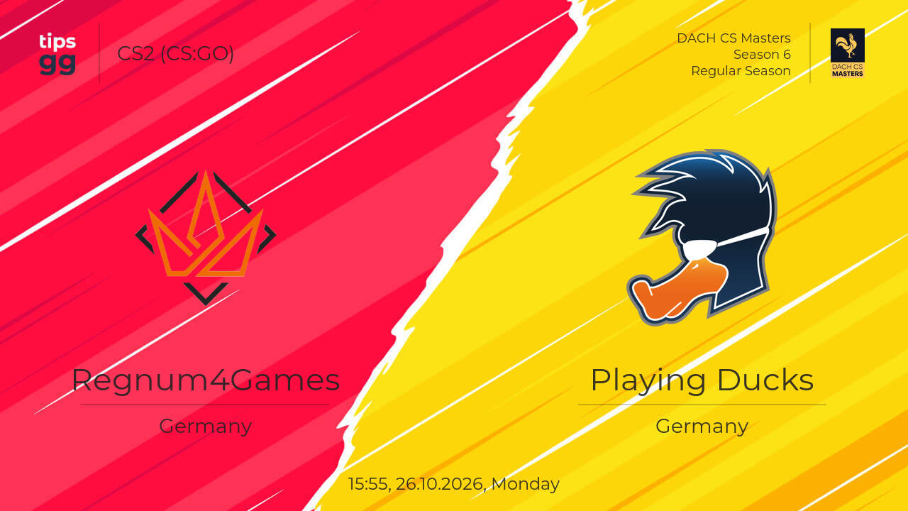 Where to Watch Regnum4Games vs Playing Ducks 26.10.2026 – Live Streams ...