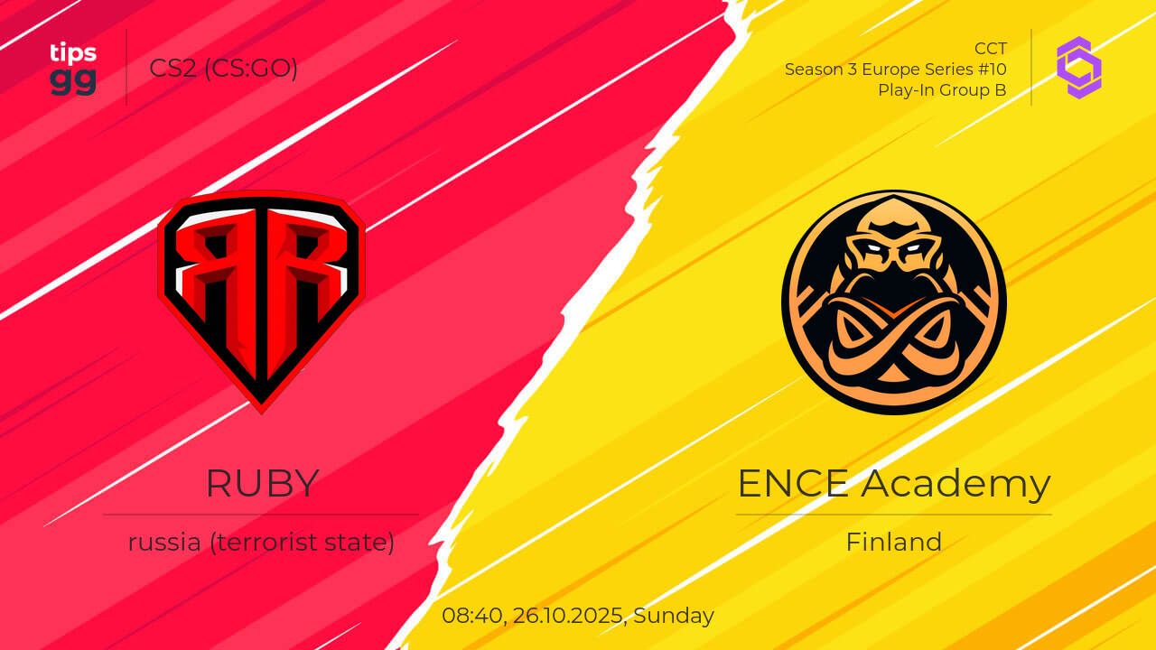 RUBY vs ENCE Academy 26.10.2025 at CCT Season 3 Europe Series #10 | CS2 ...