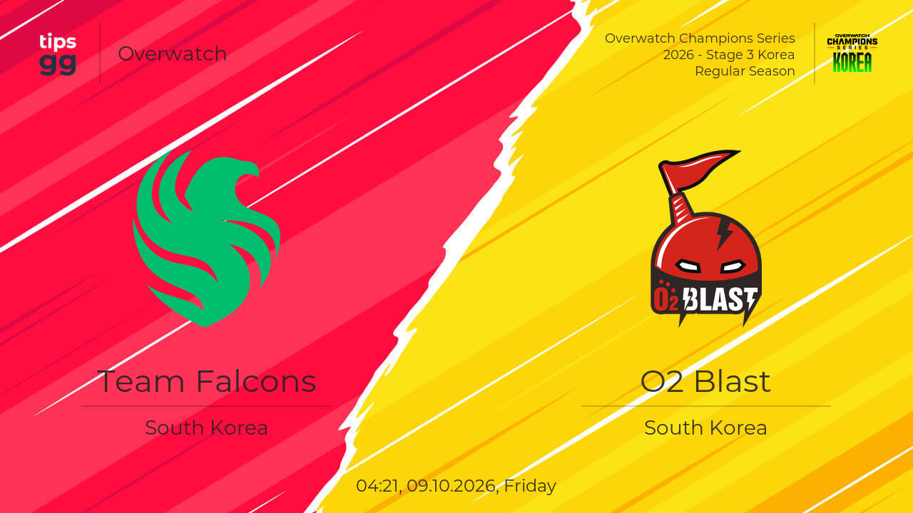 Team Falcons vs O2 Blast 09.10.2026 at Overwatch Champions Series 2026 ...