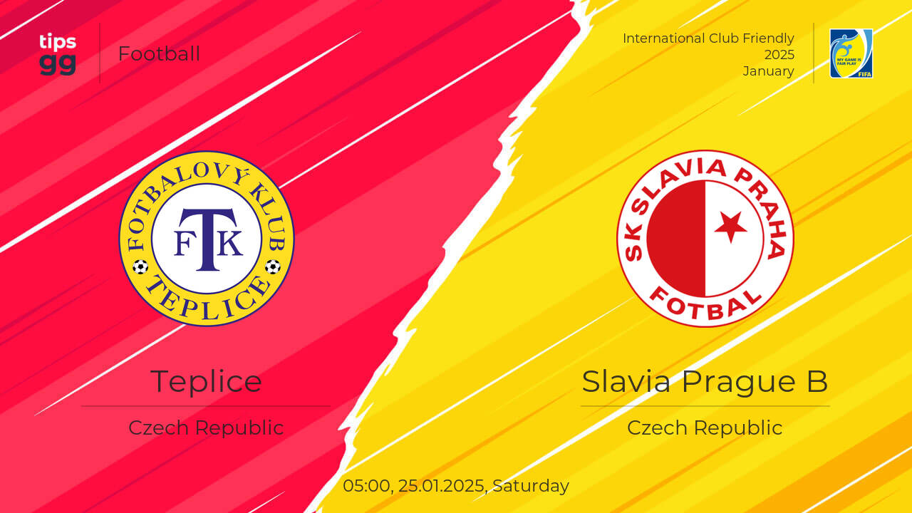 Where to Watch Teplice vs Slavia Prague B 25.01.2025 | Tips.GG