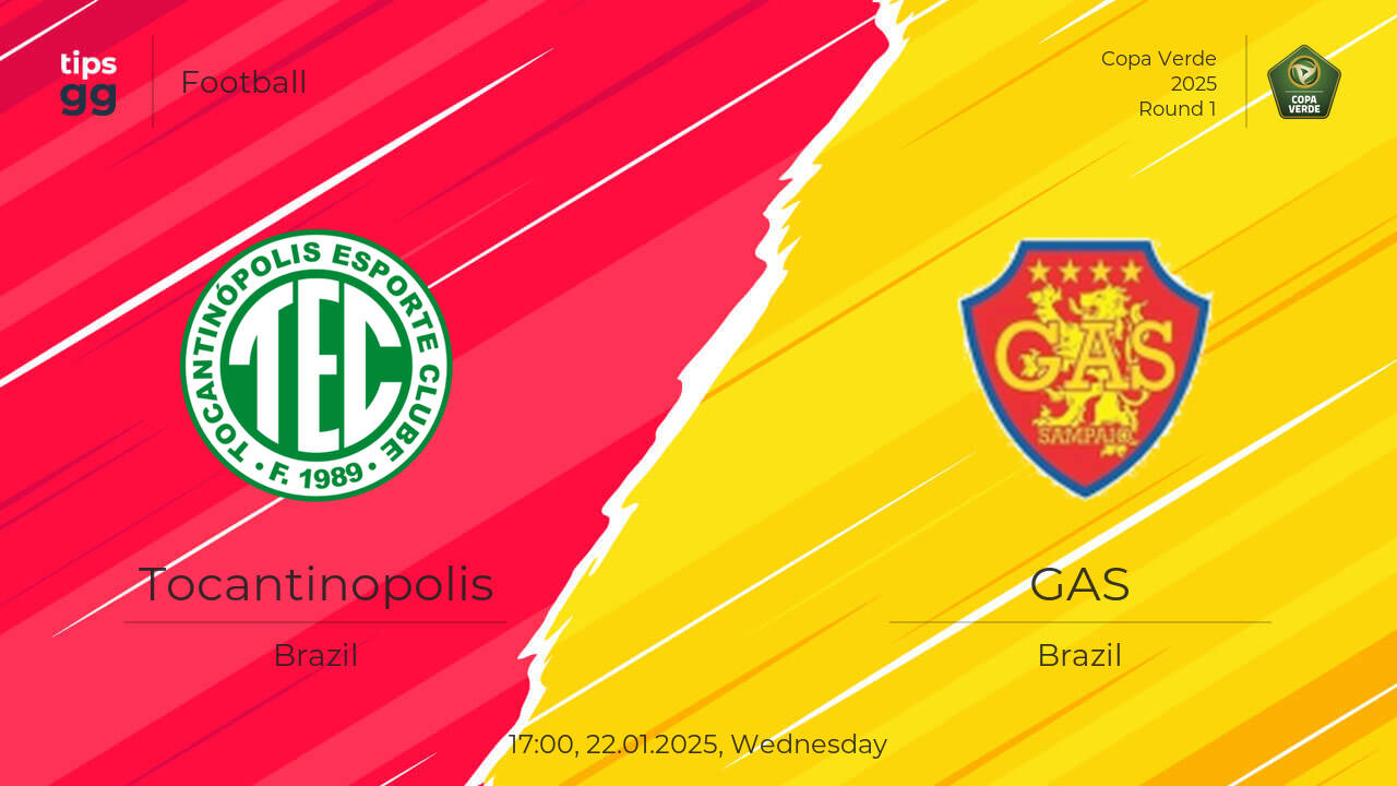 Tocantinopolis vs GAS 22.01.2025 Match Overview | Tips.GG