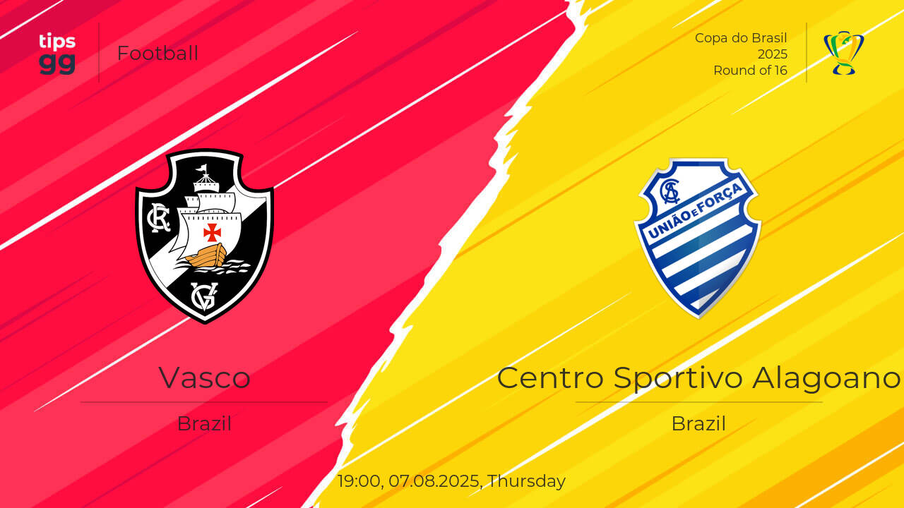Vasco vs Centro Sportivo Alagoano Prediction 07.08.2025 | Tips.GG