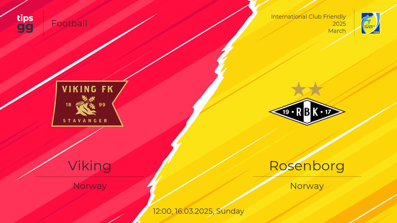Viking vs Rosenborg live score 16.03.2025 – today match results | Tips.GG