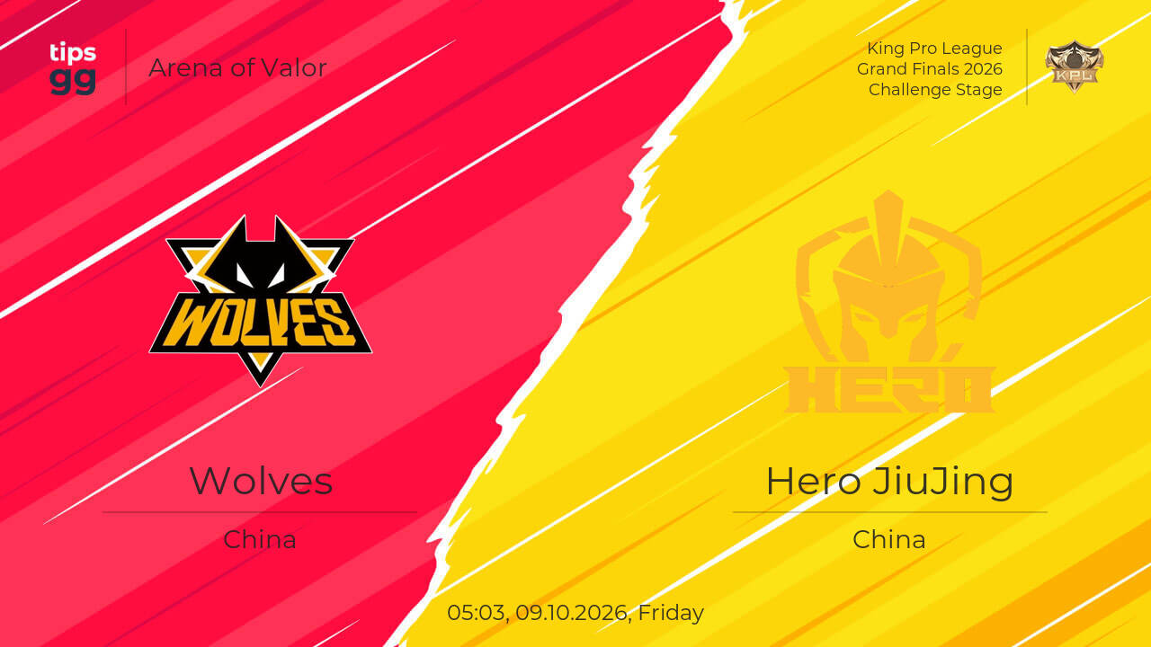 Wolves vs Hero JiuJing 09.10.2026 at King Pro League Grand Finals 2026 ...
