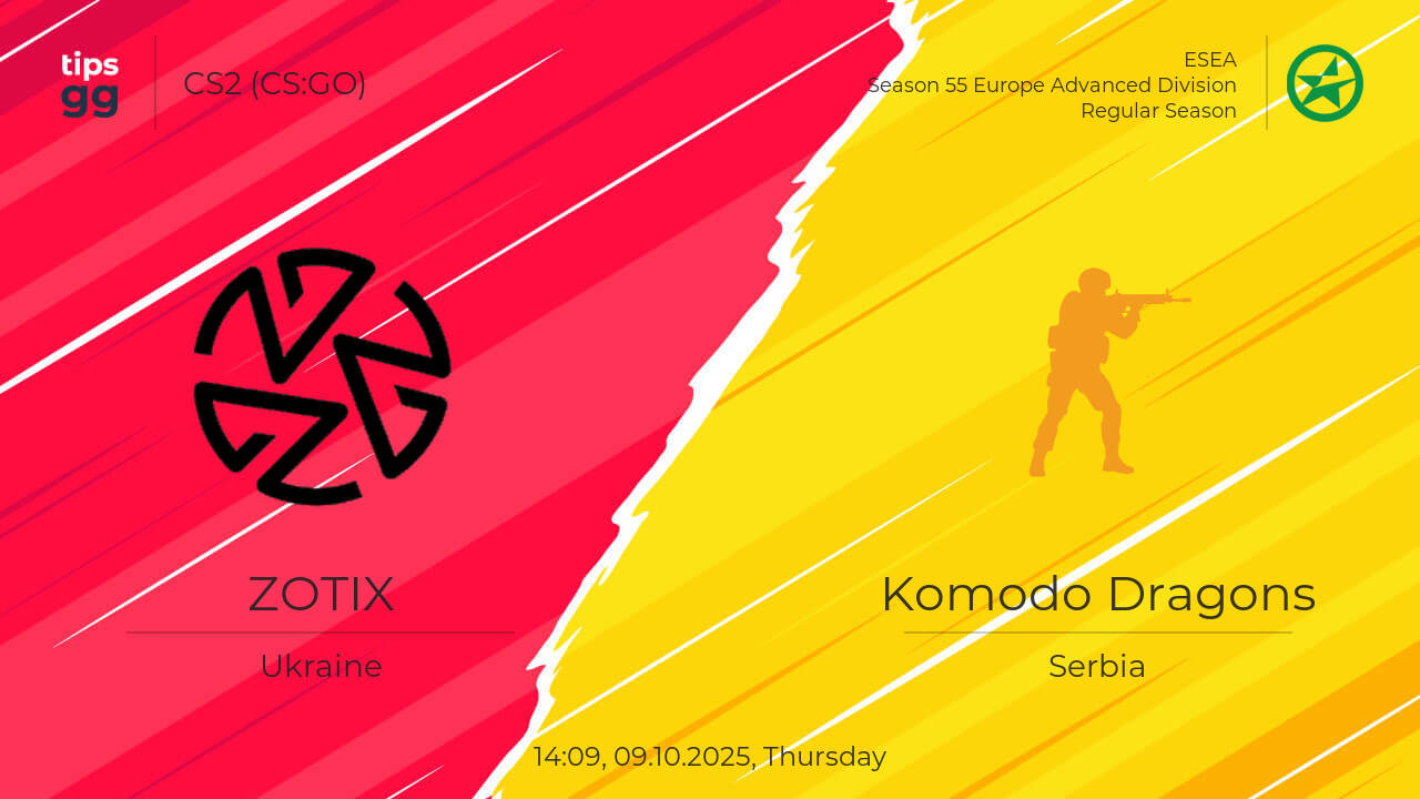 ZOTIX vs Komodo Dragons Prediction | 09.10.2025 | CS2 (CS:GO) | Tips.GG