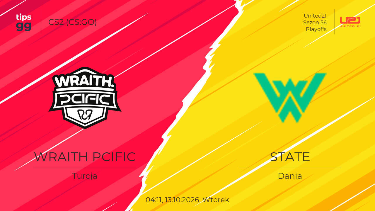 WRAITH PCIFIC kontra STATE 13.10.2026 – prognozy na mecz | CS2 (CS:GO ...