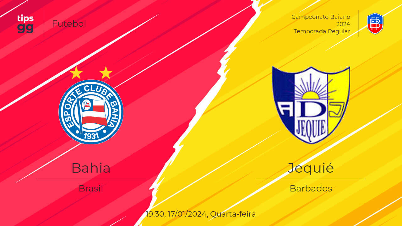 Bahia x Jequié BA 18/01/2024 – Odds casas de apostas | Futebol | Tips.GG