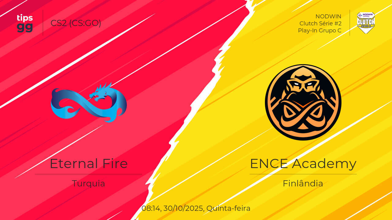 Eternal Fire x ENCE Academy 30/10/2025 – Odds casas de apostas | CS2 ...