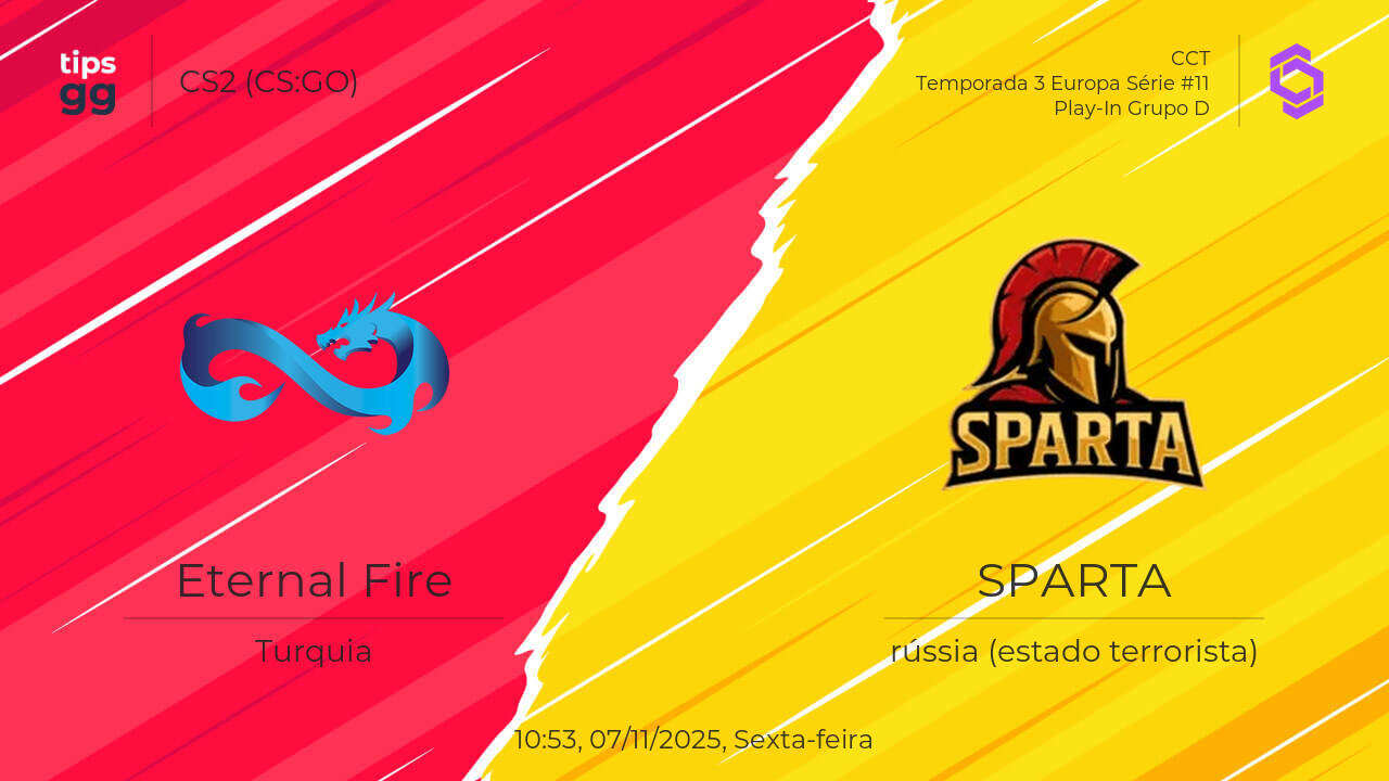 Eternal Fire x SPARTA 07/11/2025 – Odds casas de apostas | CS2 (CS:GO ...