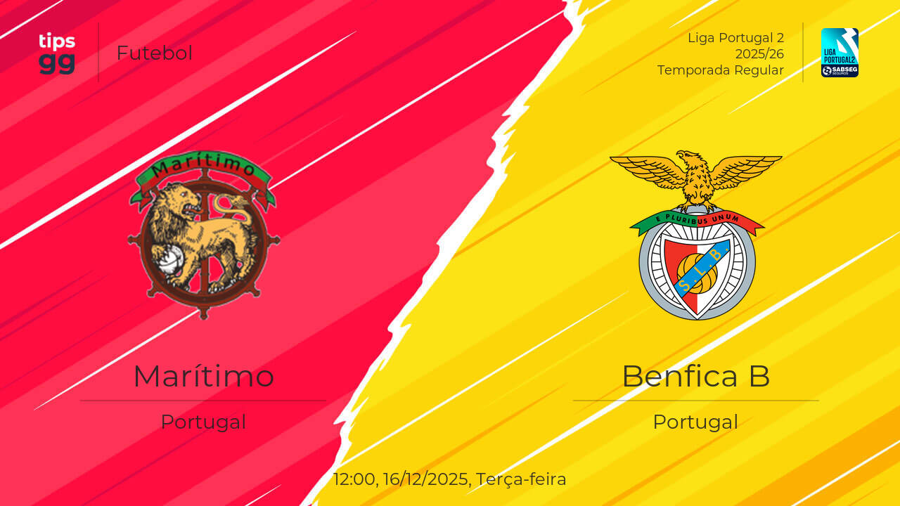 Marítimo x Benfica B Palpite | 16/12/2025 | Futebol | Tips.GG