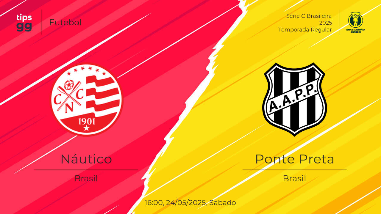 Náutico x Ponte Preta Odds casas de apostas 24/05/2025 | Futebol | Tips.GG