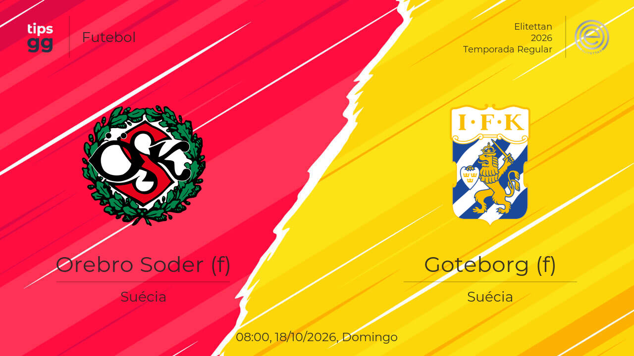 Orebro Soder (f) x Goteborg (f) live score 18/10/2026 - resultados dos ...