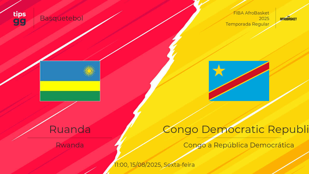 Ruanda x Congo Democratic Republic 15/08/2025 na FIBA AfroBasket 2025 ...