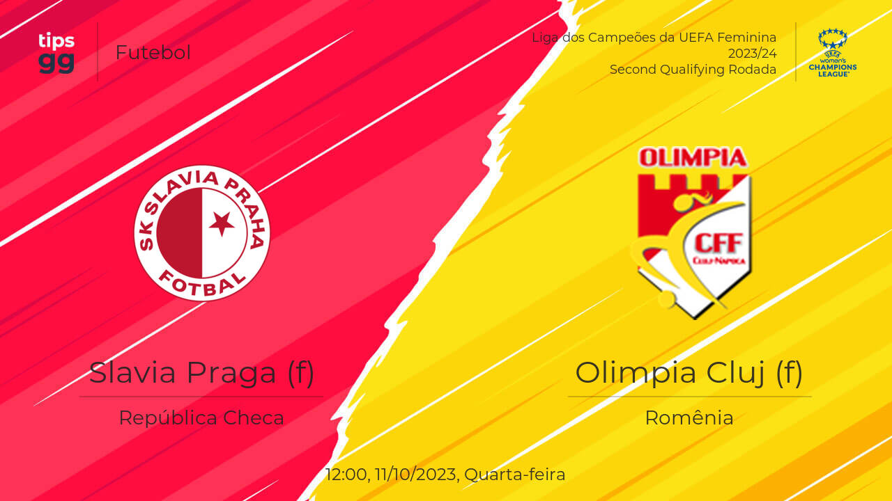 Palpite Slavia Praha Feminino x Olimpia Cluj Feminino: 11/10/2023 - Liga  dos Campeões Feminina