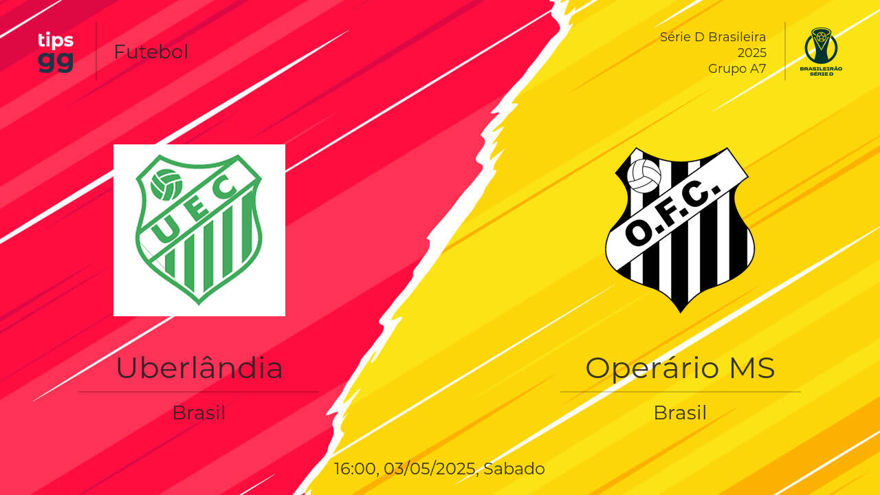 Uberlândia x Operário MS live score 26/04/2025 - resultados dos jogos ...