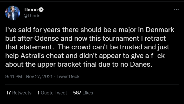 Thorin Tweet.